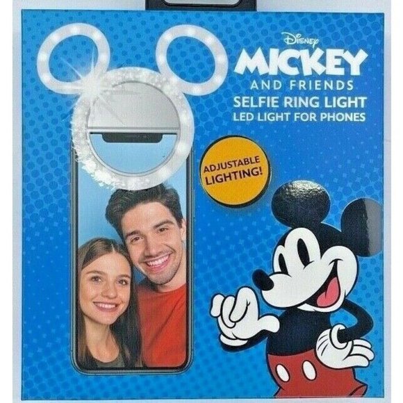 Disney Mickey Mouse & Friends Selfie Ring LED Light For Cellphones Camera Light - Picture 1 of 2